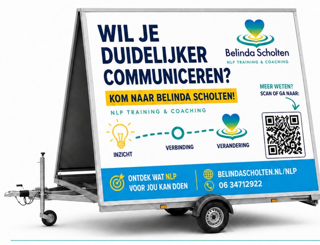 Het ontwerp van de reclamekar van Belinda Scholten