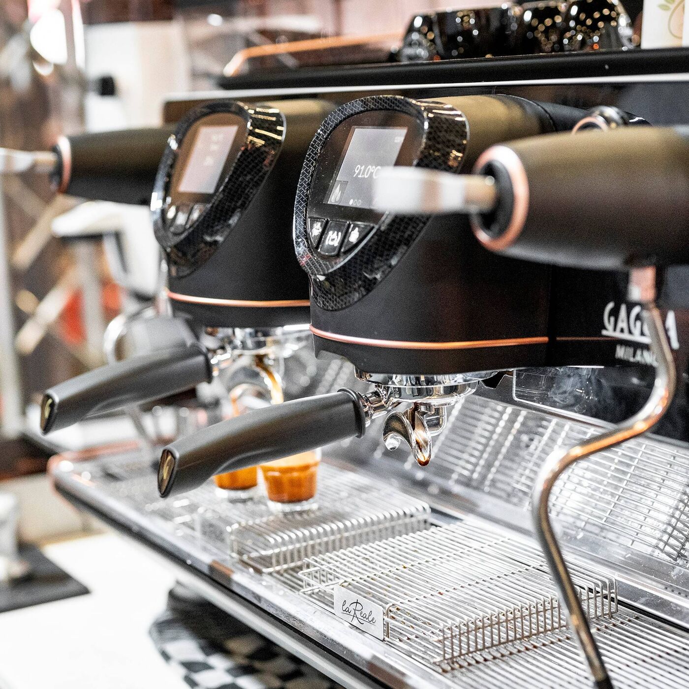 Een professionele espressomachine