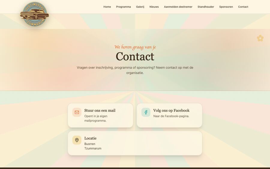 De pagina Contact