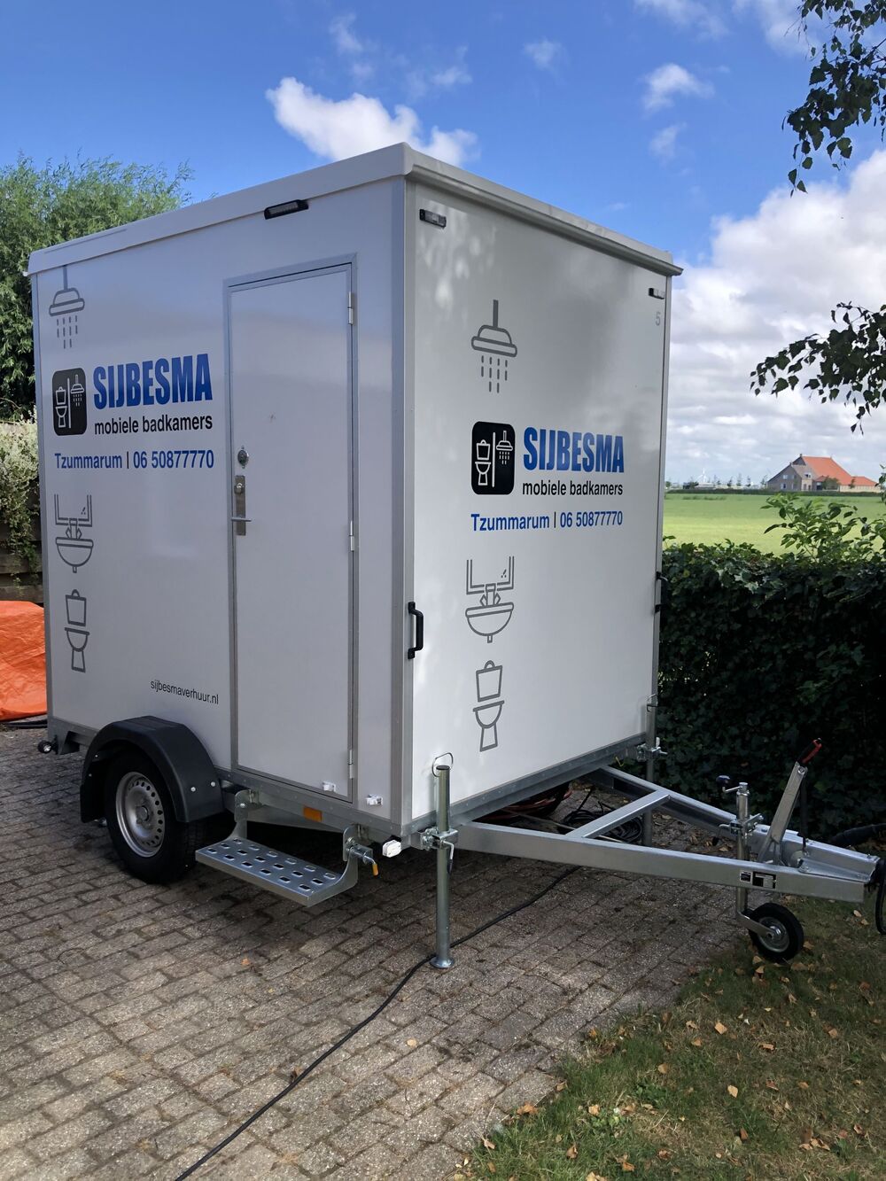 Mobiele badkamer van Sijbesma bij een klant