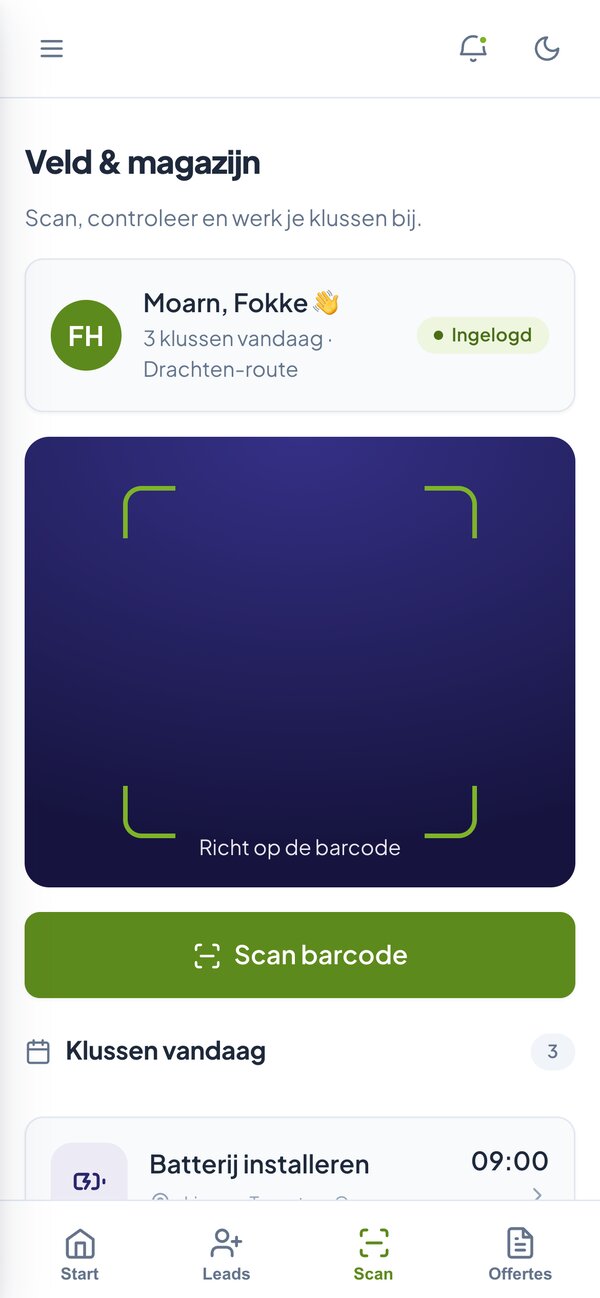 Scannen op de telefoon
