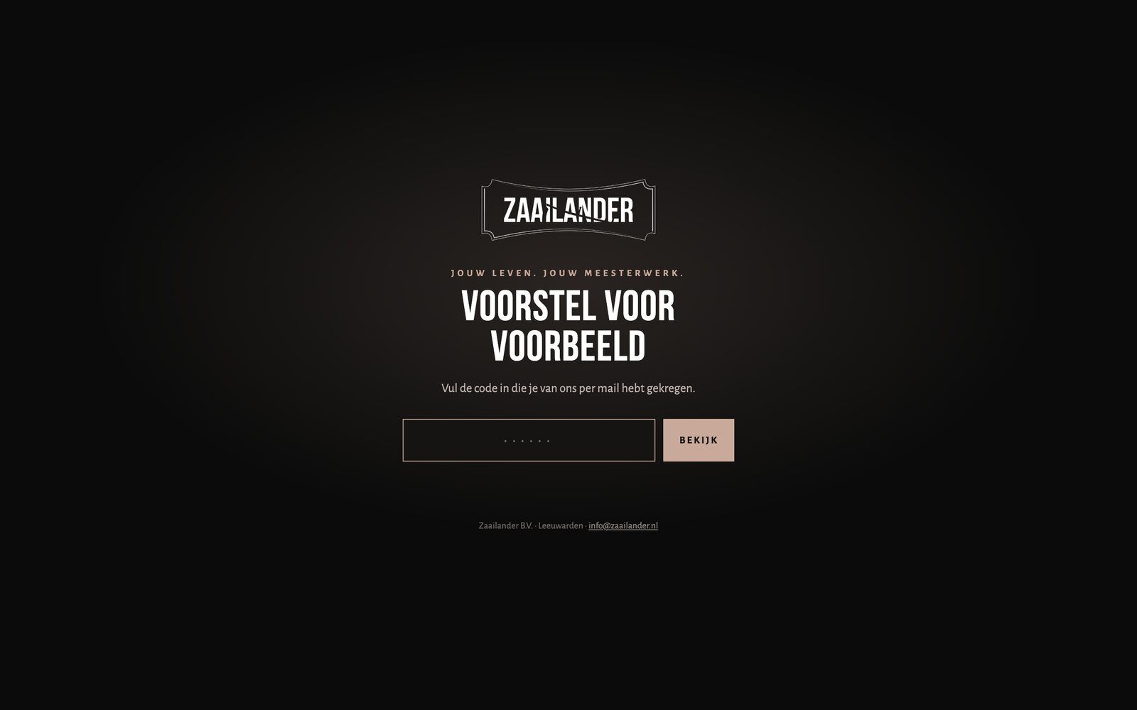 Inlogscherm met code